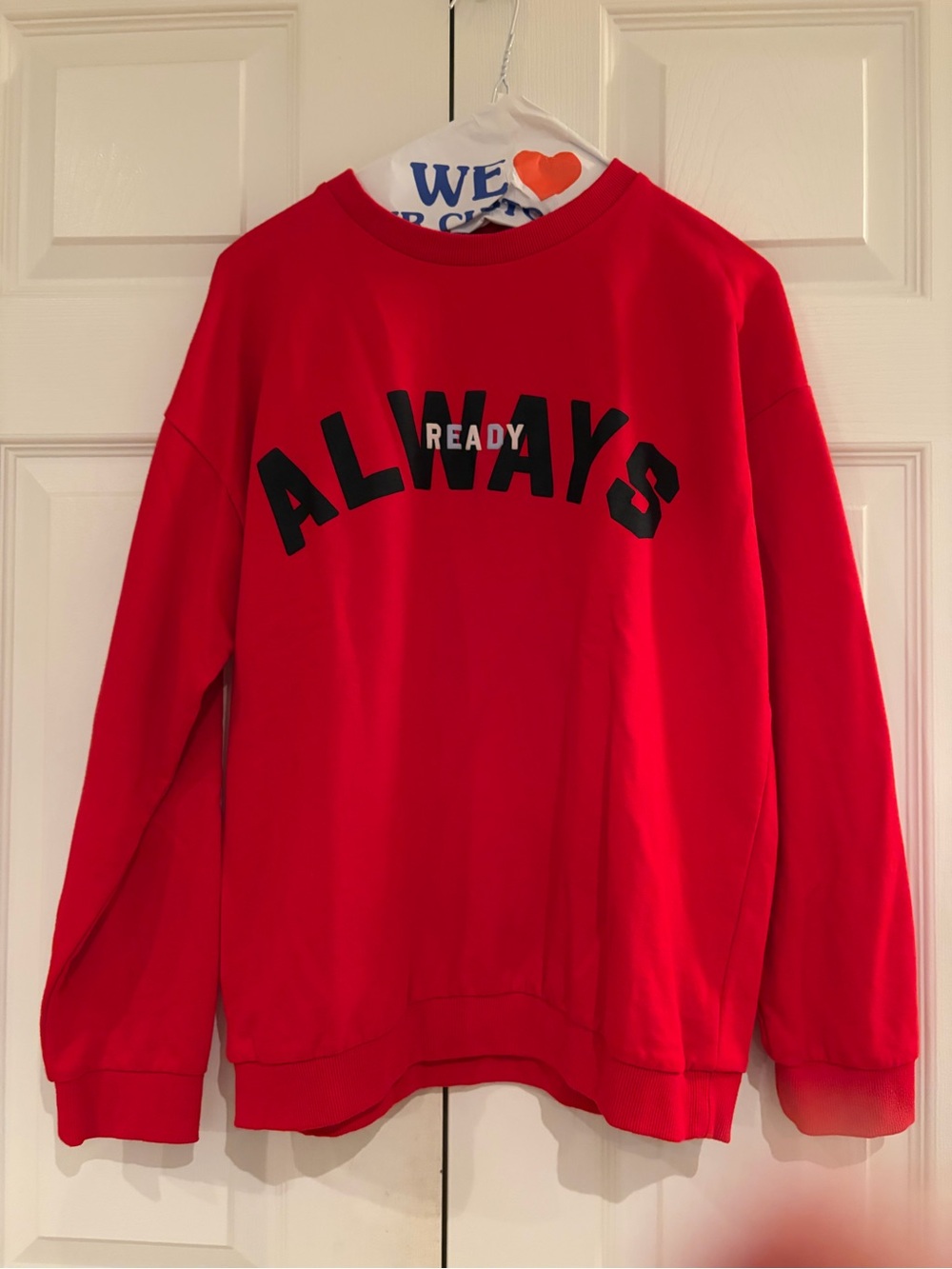 Kids Red ALWAYS Graphic Crewneck Sweatshirt